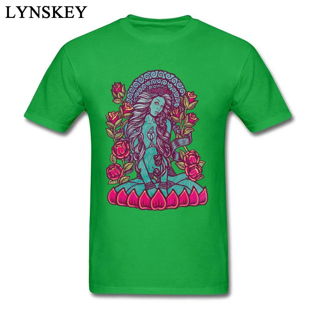 Normal Tops Shirts for Men Rife Summer Autumn O Neck Cotton Short Sleeve T-shirts Blue Tara Divine Gea Goddess Gift Tee Shirt green