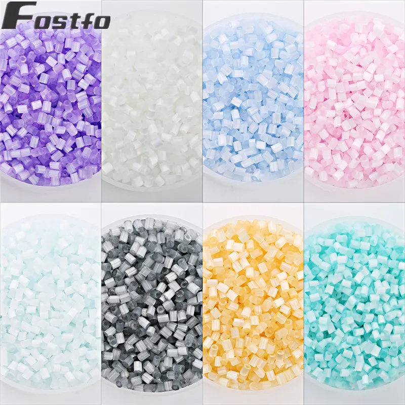 2 STRINGS PURPLE//LILAC//PINK GLASS SEED BEADS 40cm