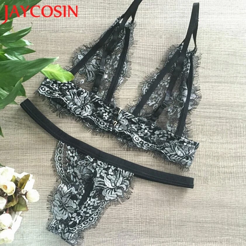 1 Set Sexy Women Strap Translucent Women Lace Briefs Underwear