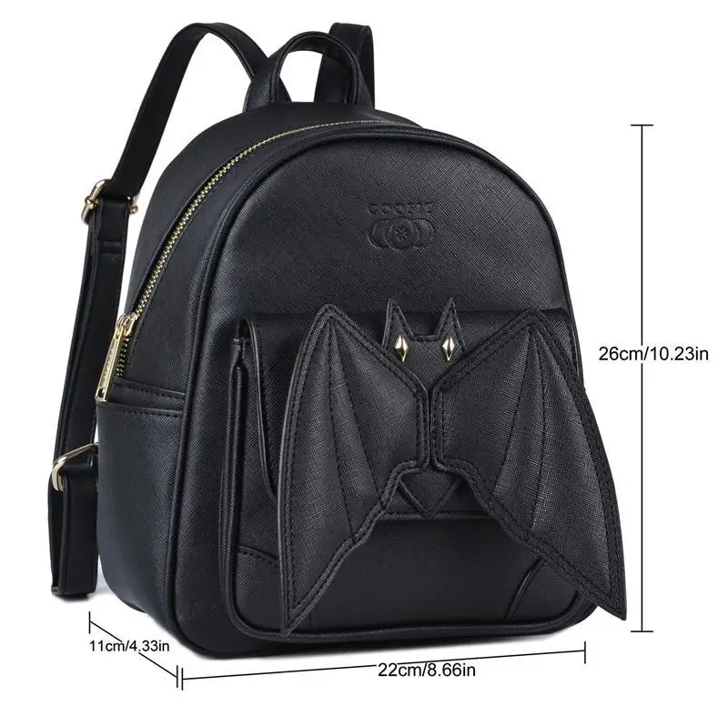 meninas senhoras à moda preto bat asa