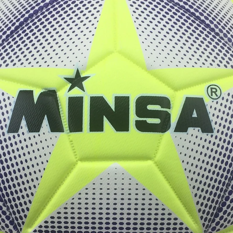 Новый бренд MINSA высококачественный Стандартный Футбольный Мяч A ++ тренировочные