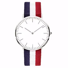 Men's women's nylon and canvas cloth lovers quartz watch Polychromatic and simple quartz watch Men's women's nylon and canvas cloth lovers quartz watch Polychromatic and simple quartz watch