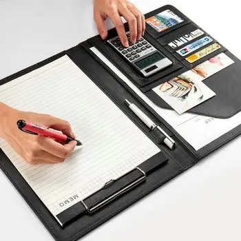 PU A4 Multifunction Document Clipboard File Folder Meeting Paper Organizer New