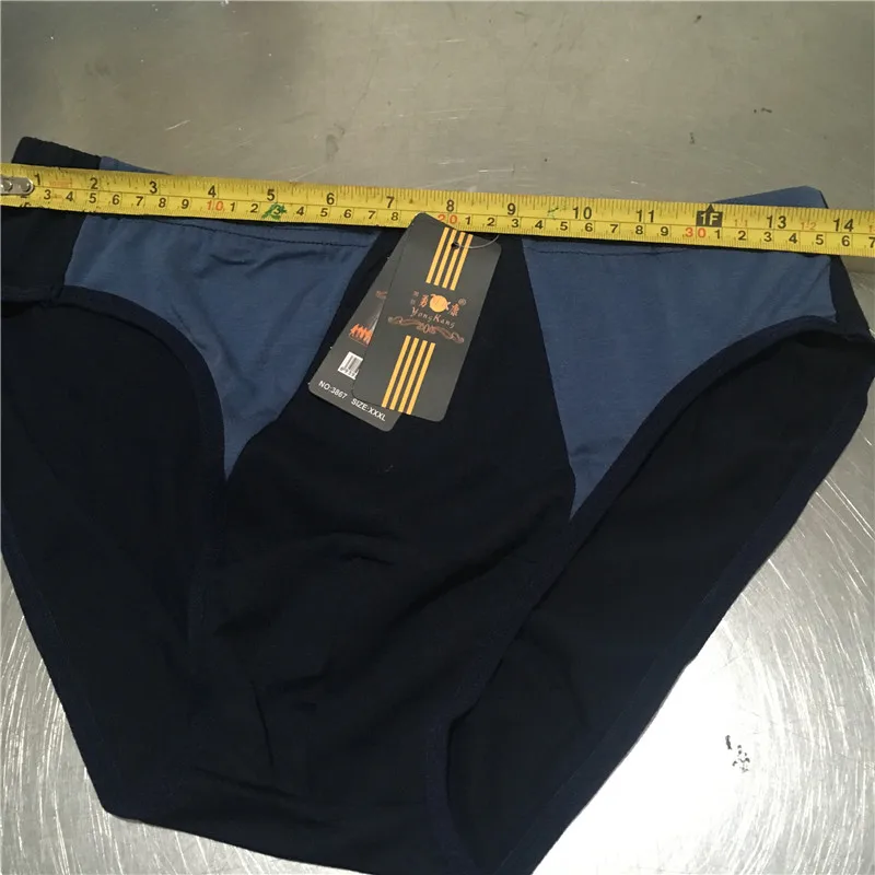 

Teenages Patchwork Briefs Fat Boy Underwear Soft Cotton Underpants Summer Breathable Under Shorts Briefs 3pcs/Lot Size XXXL