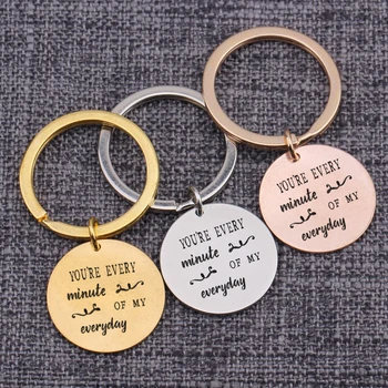 

Key ring You`re Every Minute Of My Everyday Souvenir Lovers Gift Trinket Couple Key Holder Anniversary Bag Charms Keychains