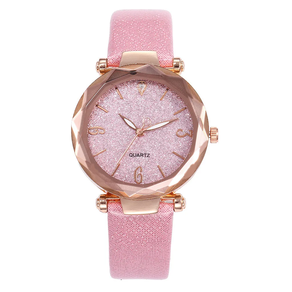 

vansvar Women's Wristwatch Casual Quartz Leather Band Starry Sky Analog Womens watches Fashion Watch 2019 Relogio Feminino
