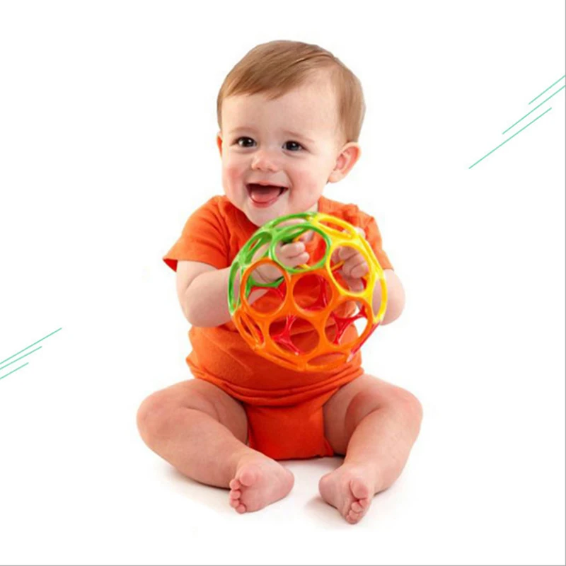 Мягкие красочные мячи, игрушки, ручной колокольчик, погремушка, развивающие игрушки, сенсорный укус, пойманный за руку, мяч Oball для обучения ребенка, хватание, подарок для ребенка