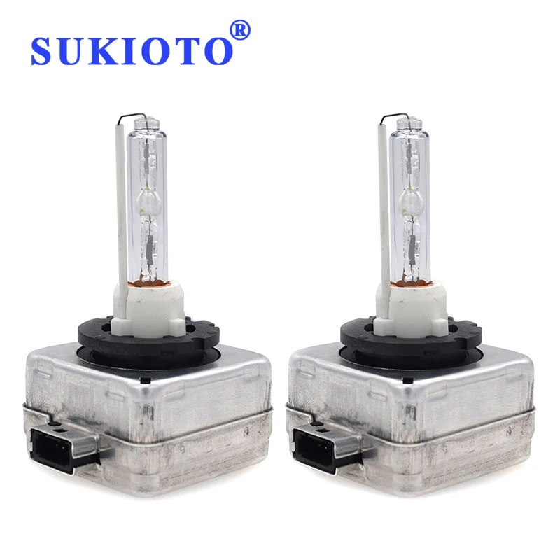 SUKIOTO 2 шт ксенон 55W D1S 6000K 5000K 4300K d1s 8000k керамический d1s 35w ксенон hid комплект автомобильных фар запасные ксеноновые фары