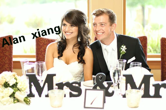 

Mr and Mrs Signs for Wedding Sweetheart Table Decor Mr and Mrs Freestanding Letters, Mr & Mrs Wedding Sign Set
