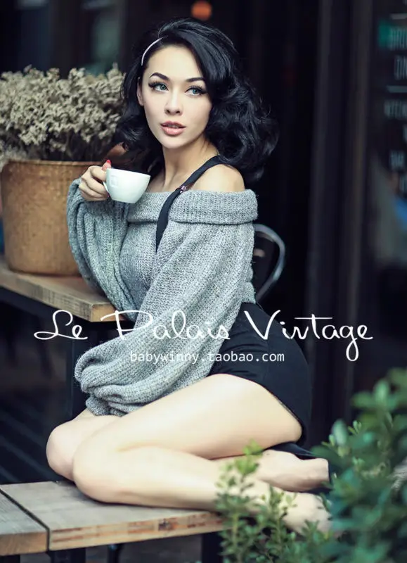 

Le Palais Vintage Retro street beat all-match utility woolen waisted packet hip short shorts/high waist/without Straps