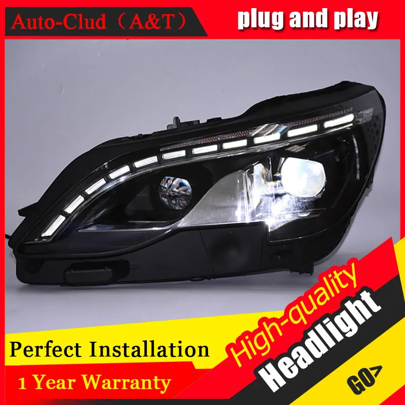 

Auto Clud Car Styling For Peugeot 3008 headlights 2017 For 4008 head lamp led DRL front Bi-Xenon Lens Double Beam HID KIT