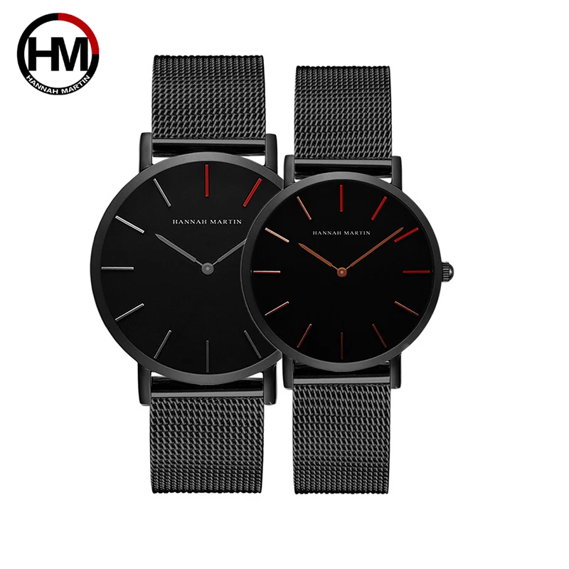 

zk30 1 Set 4 Red Pointers Japan Quartz Movement Design Rose Gold Stainless Steel Mesh Band Lover Watches Relogio Feminino