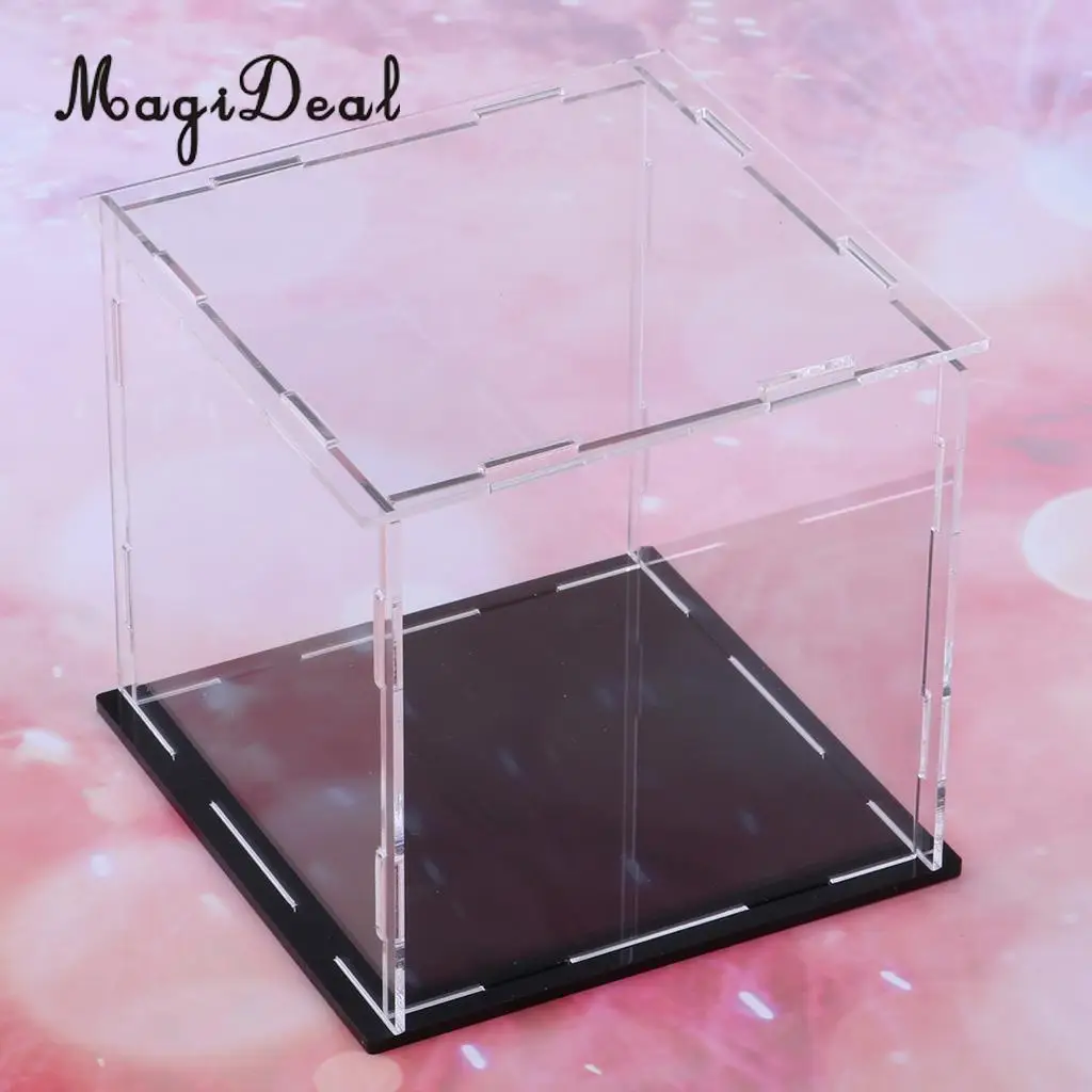MagiDeal Square Acrylic Display Case Dust-proof Show Box for Plane Car Boat Model 6*6*6inch