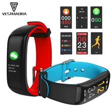 VESTMADRA P1 плюс Цвет Дисплей смарт-браслет монитор сердечного ритма умные часы кровяное Давление IP67 Водонепроницаемый Фитнес браслет