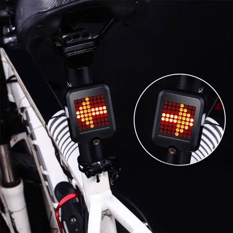 64LED велосипедный фонарь автоматический указатель направления задний лампа USB