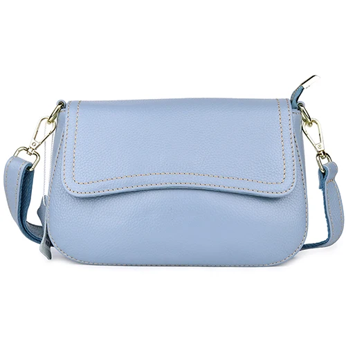 Новое поступление брендовых дизайнерских женских сумок на плечо премиум класса из натуральной кожи с жестким каркасом сумки-мессенджеры для дам - Цвет: Sky Blue