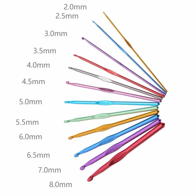 Новые крючком крюковые иглы набор смешанных размеров Алюминиевая игла вязание крючком ножницы линейка набор для шитья DIY Инструменты для вязания с Чехол