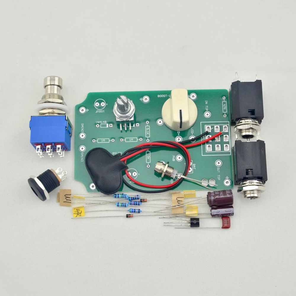 New DIY Booster stompbox guitar Pedal KIT pre-drilled true bypass for handmade pedal