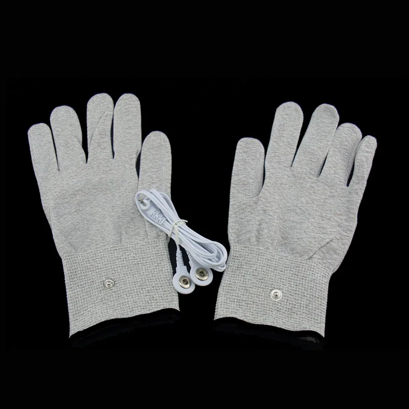 electronic massage magic gloves fitness massager Tens Acupuncture Therapy Massageador Health Care Fiber Electrode Massage Gloves