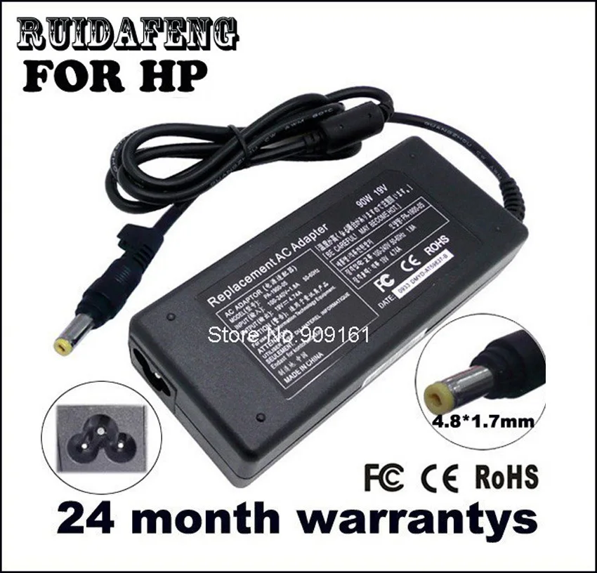 90W AC Power Adapter Charger 19V 4.74A for For HP Compaq Business Notebook nc4000 nc4010 nc4200 nc6000 nc6100 nx6100 nc6105