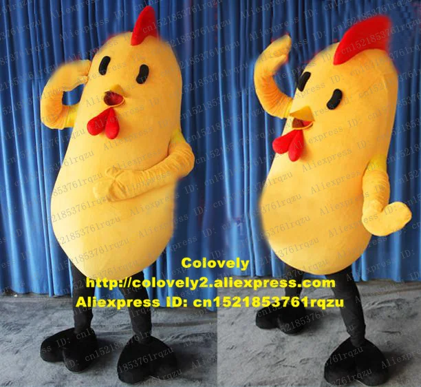 Cock Hahn Henne Küken Huhn Chook Chickling Maskottchen Kostüm Cartoon Charakter Etikette Courtesy Marketing Planung zz5314