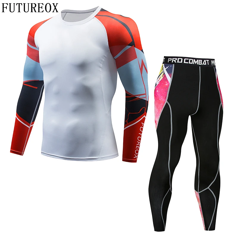2018 New Long Sleeve Rash Guard Full Pattern FUTUREOX Compression Shirt Multipurpose Fitness MMA Top Shirt Perfect Men's Set 2018 New Long Sleeve Rash Guard Full Pattern FUTUREOX Compression Shirt Multipurpose Fitness MMA Top Shirt Perfect Men's Set