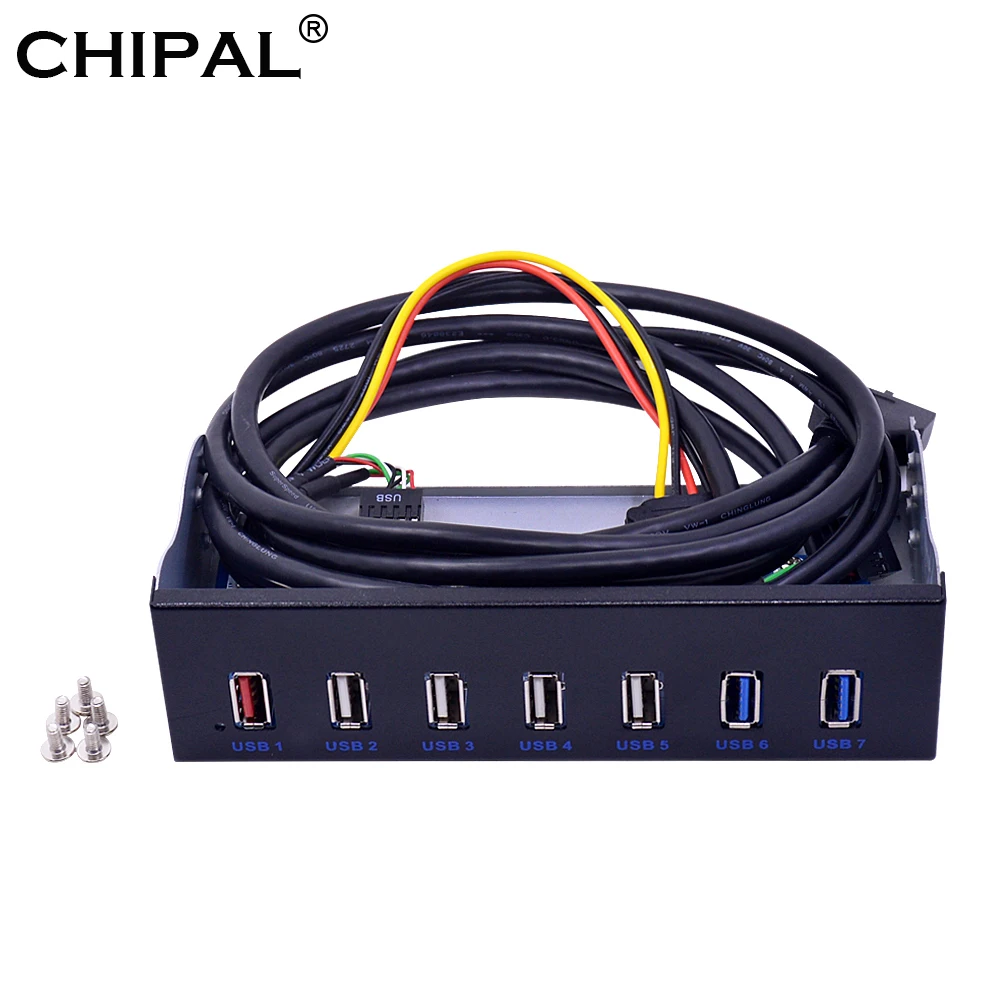 CHIPAL BC 1,2 Быстрая зарядка 5 Гбит/с 20Pin USB 3,0 Передняя панель USB 2,0 USB2.0 USB3.0 концентратор расширения кронштейн для ПК 5,25 ''DVD-ROM