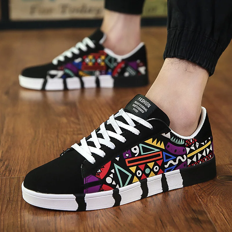 

2018 New Men Casual Shoes Fashion Patwork Canvas for Men Spring Summer Sweat-Absorbant Shoes Dropshipping 39-44 B020