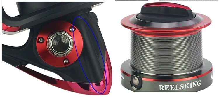 Roda de Fiar Distante sem Intervalos de Metal Carretel de Pesca Roda de Pesca de Mar Isca de Rock 13bb + 1cnc Pesca Bobinas Cheia Série af 8000 12 Carretilhas de pesca