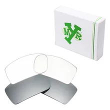 2 пары Mryok против царапин замена линз для Oakley Gascan, солнцезащитные очки Серебряный Титан& прозрачная HD защитная пленка