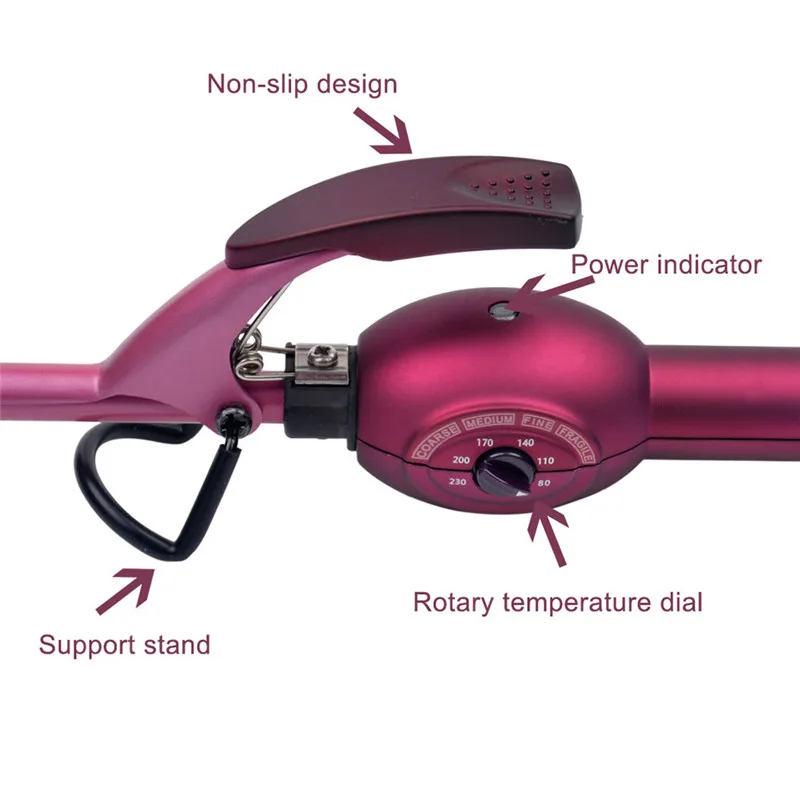 CkeyiN модный однотрубный глубокий 9 мм супер маленький мини турмалин керамический плойка палочка груша для завивки волос ролик 35