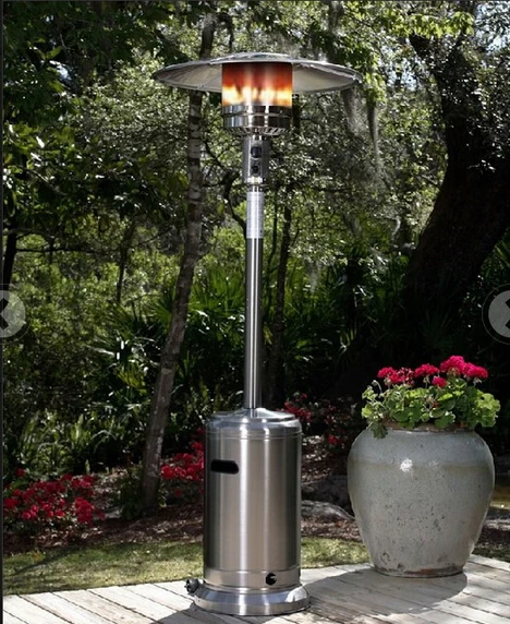 Image High quality stainless steel outdoor gas infrared heater vertical garden restaurant coffee bar hotel energy saving patio heater