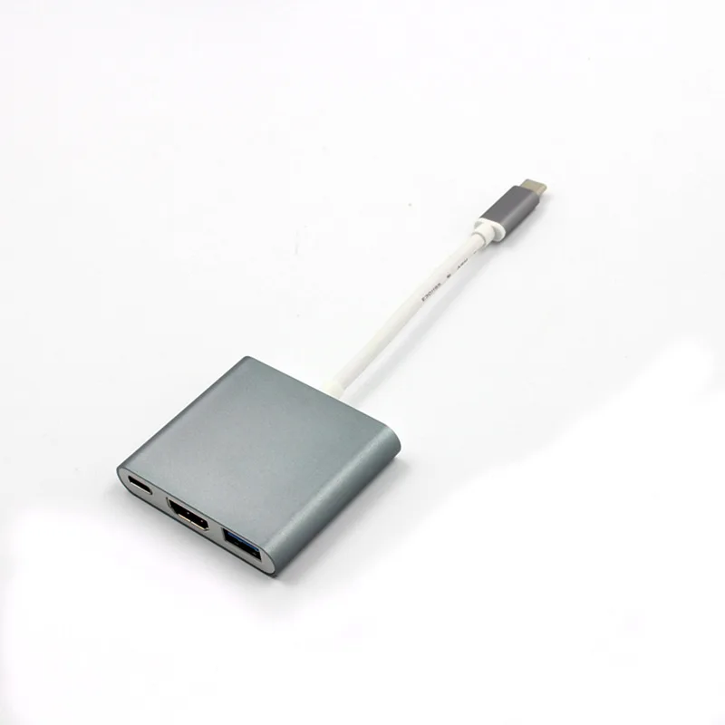 DOITOP Тип с 3,1 до 1080 P HDMI Тип C 3,0 USB C 3,0 PD зарядки конвертер для Macbook Nokia n1 Dell XPS13 Йога 900 проектор B3 - Цвет: Черный
