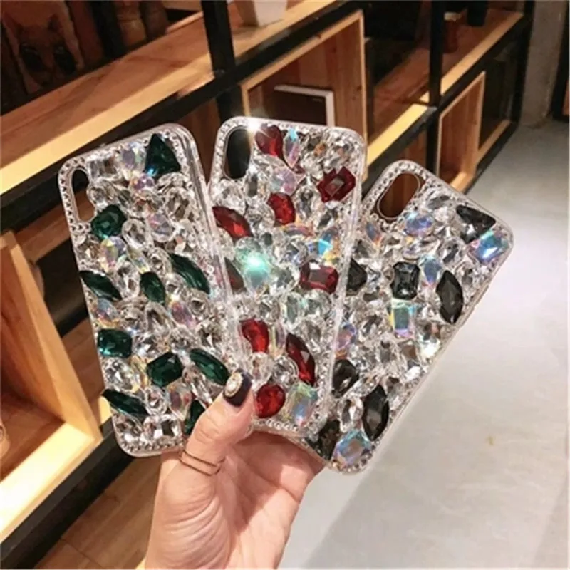 

XSMYiss Rhinestone Diamond Soft shell phone case for Samsung galaxy S10 s7 edge s8 s9 plus note 8 Note 9 Back Cover