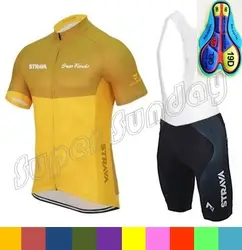 Команда велосипедные майки Для мужчин Джерси комплект Лето велосипед спортивная одежда шоссейные короткие комплекты 19D гель Pad Бесплатная