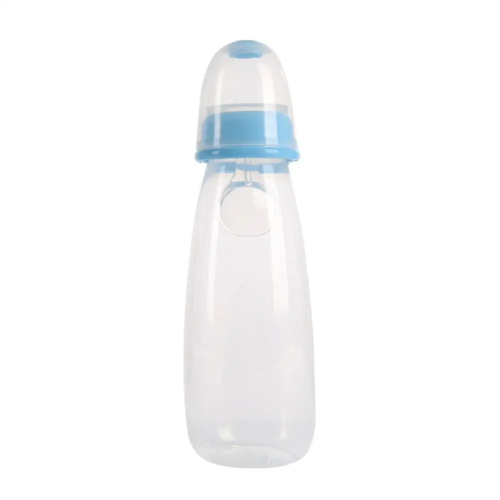

2019 New Silicone Baby Bottle With Spoon Food Supplement Rice Paste Feeding Bottles Convenient and practical BPA Free 240ML