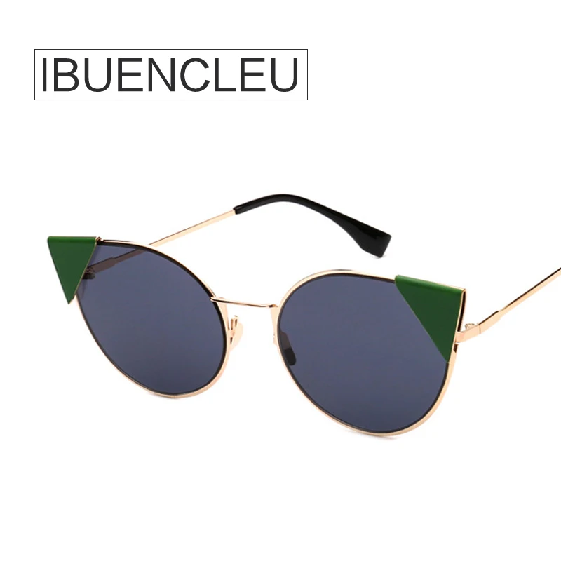 Ibuencleu Luxury Дамская мода кошачий глаз Солнцезащитные очки для женщин Для Брендовая