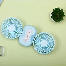 USB мини заряжаемый вентилятор Ручной двойной двигатель с двойной головкой вращающийся мини-вентилятор летний портативный складной парный вентилятор