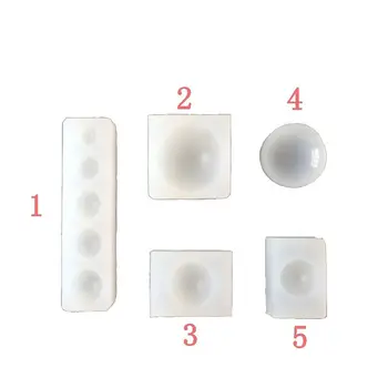 

5Pcs Half Round Jewelry Cabochon Resin Silicone Mold Resin Epoxy Jewelry Making