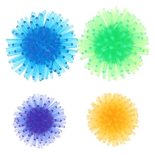 5 unids/lote 3,5 cm/5 cm bola suave de gato TPR gatos jugando juguete divertido Gato Toysfor gato gatos y mascotas masticar apretar Color al azar enviado(China)