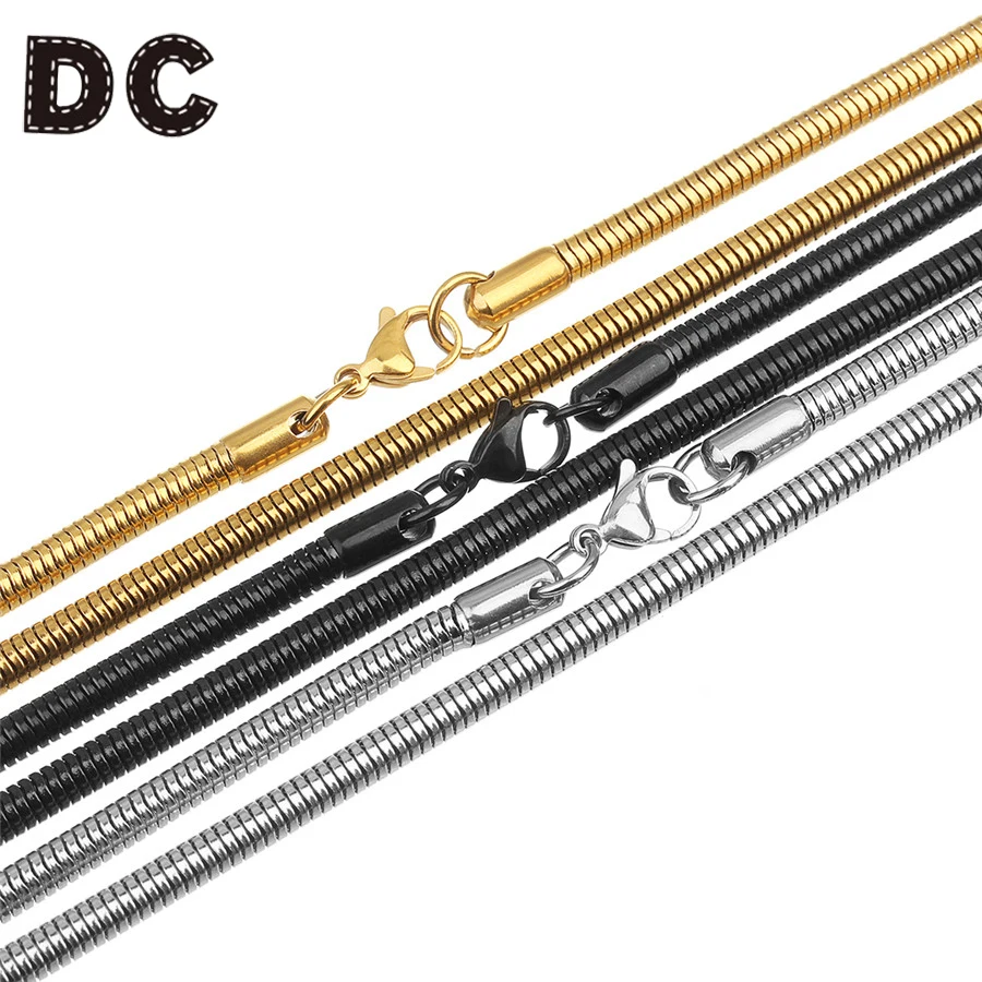 DC 1 шт. металлическая цепь для мужчин мужской панк воротник с ожерельем с подвесками нержавеющая сталь Серебристый, Черный цвет Diy ювелирных