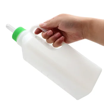 

1 Pcs Lamb Goat Milking Bottles Milker 850ml Bottle Nipple Drinker 10 Pcs Replaceable Drinking Silicone Niipple Feeding Tools