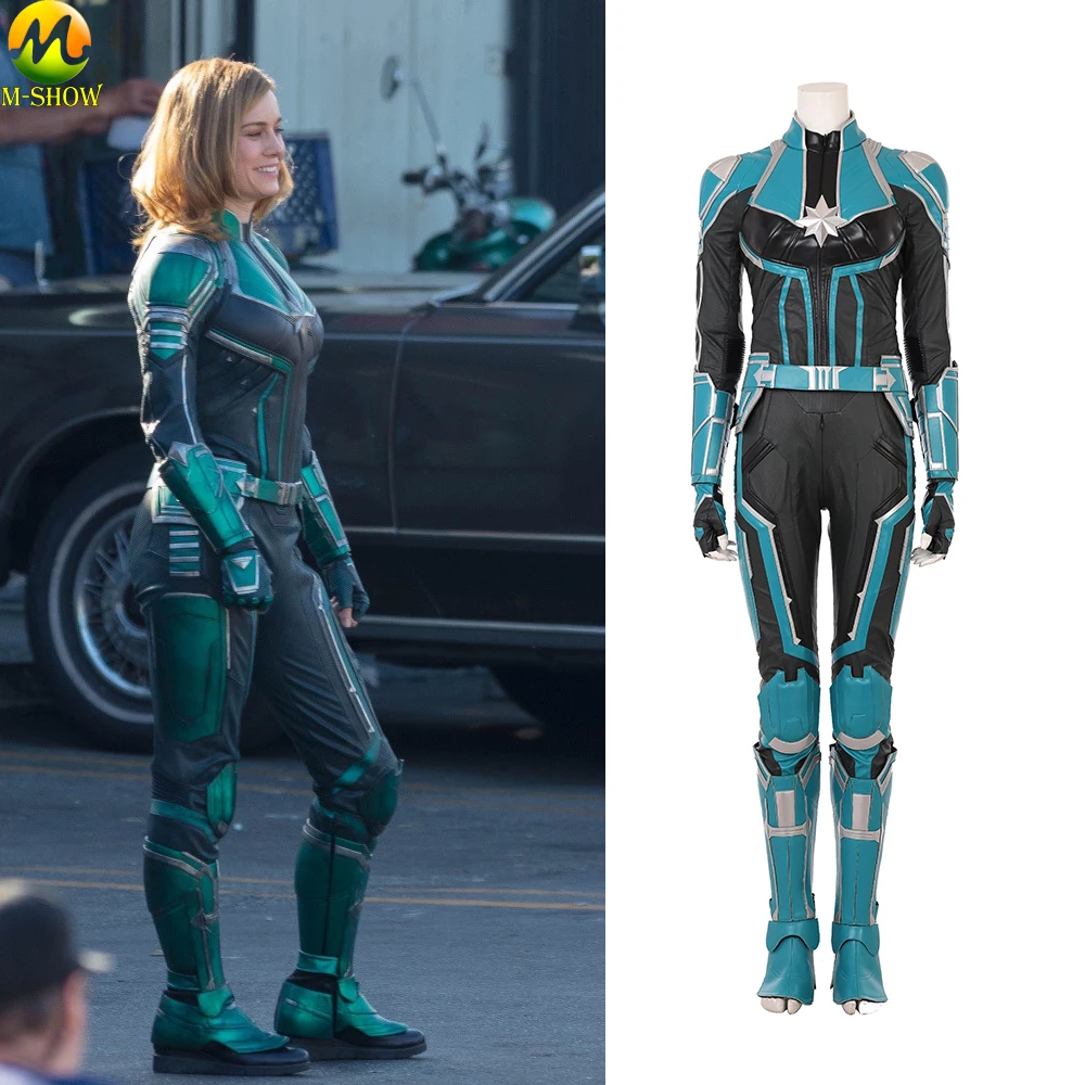Марвел Капитан косплэй костюм для женщин супергерой Carol Danvers полный набор женский комбинезон индивидуальный заказ для Хэллоуина