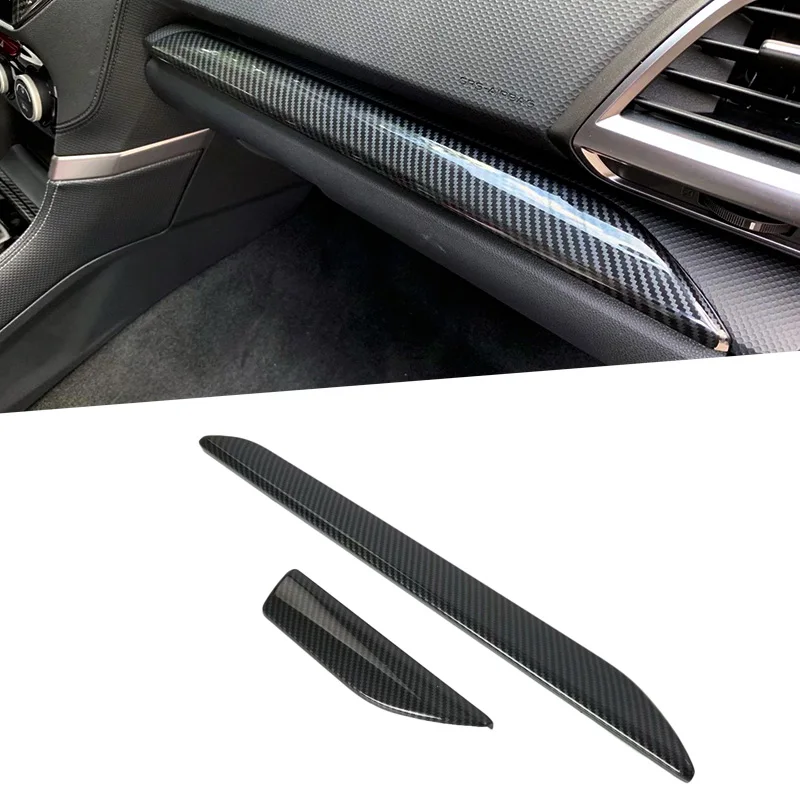 

For Subaru Forester SK 2018 2019 Decorate Accessories Carbon Fiber Style Center Control Cover Trim Molding