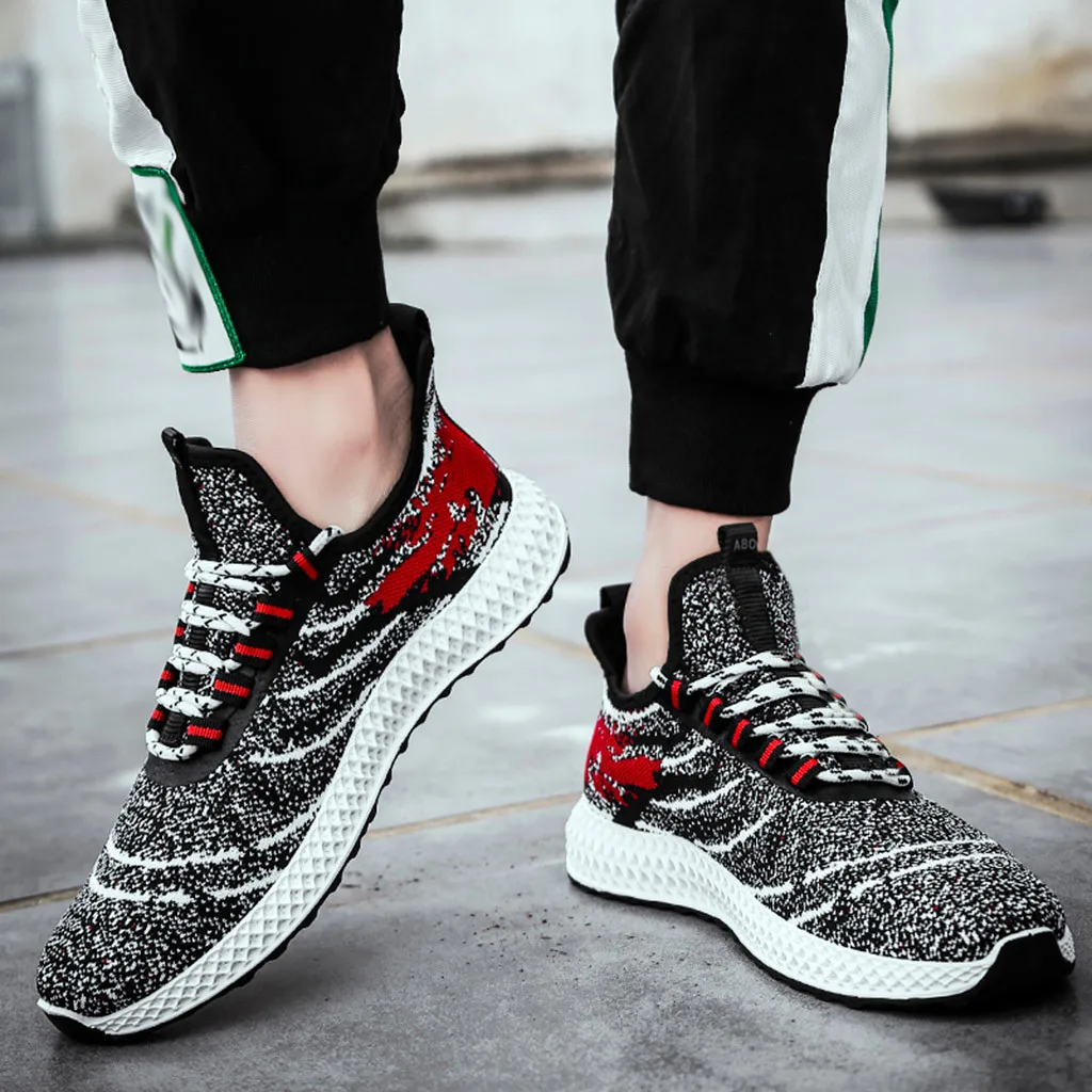 

Men's Shoes 3 Color Male Sneakers Mesh Men Shoes Knitting Trainers Sports Breathable Shoes Mans Footwear Zapatillas Hombre