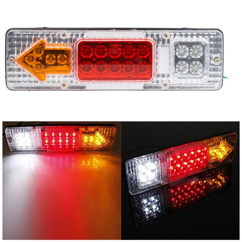 2 шт. 19 Led караван грузовик задний фонарь 30*9 см 12В 24В Автомобильный светодиодный