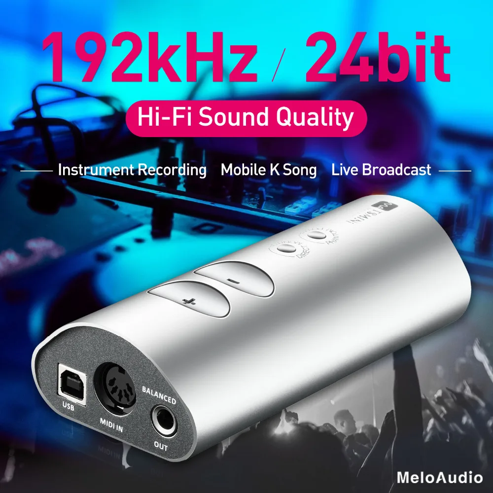 TS Mini USB аудио интерфейс звуковая карта для инструмента микрофона записи прямой