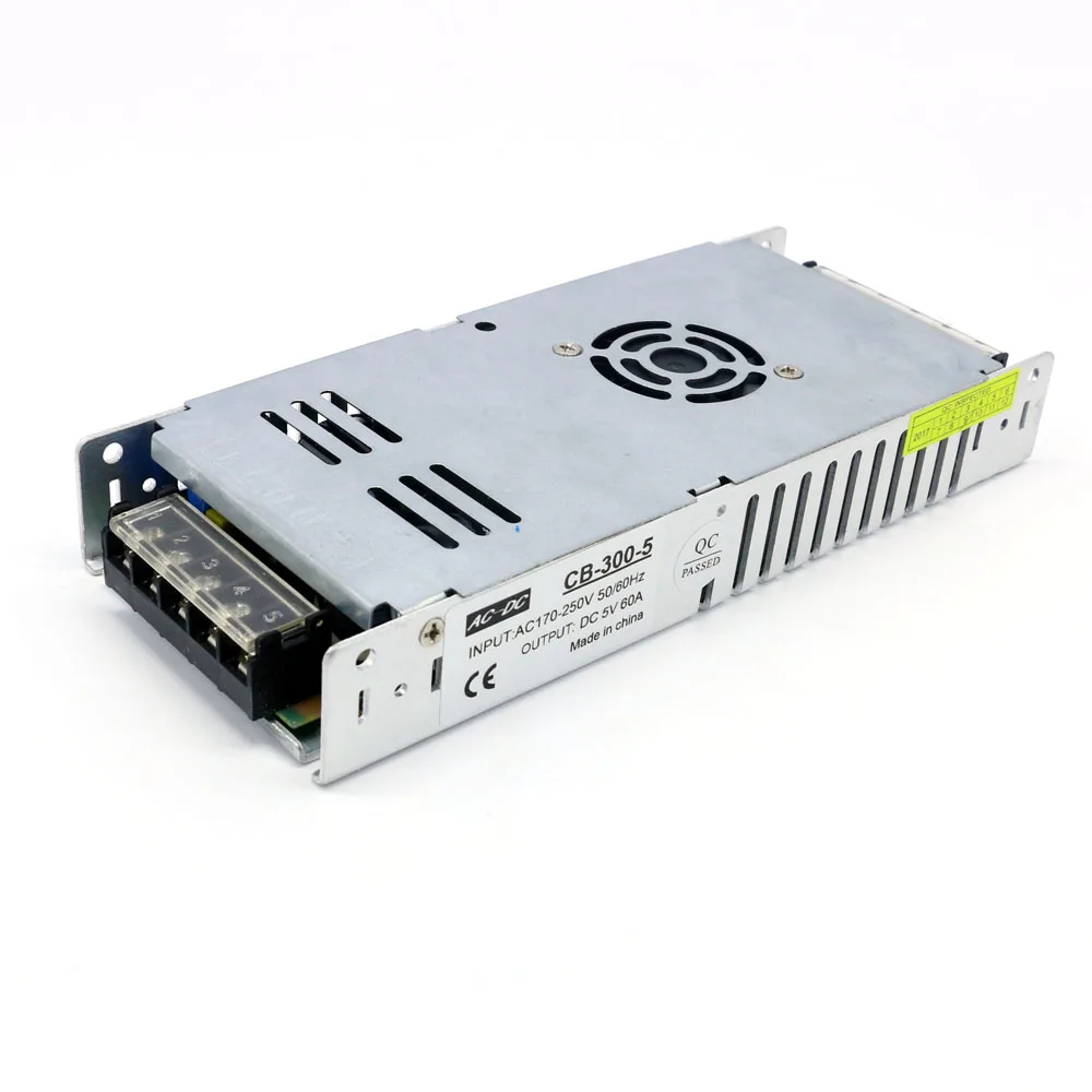 Dc 5V 60A 300W светодиодный дисплей драйвер Источник питания Ac 220V вход новый супер