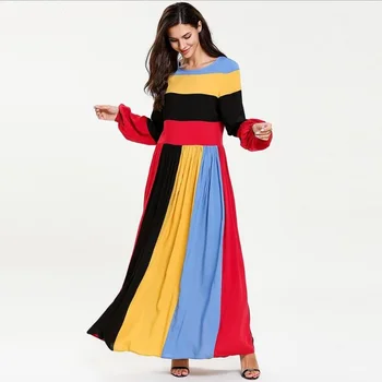 

Full length colorful Muslim robes syari female fashion elastic islamic abaya prayer service clothing wq1652 factory