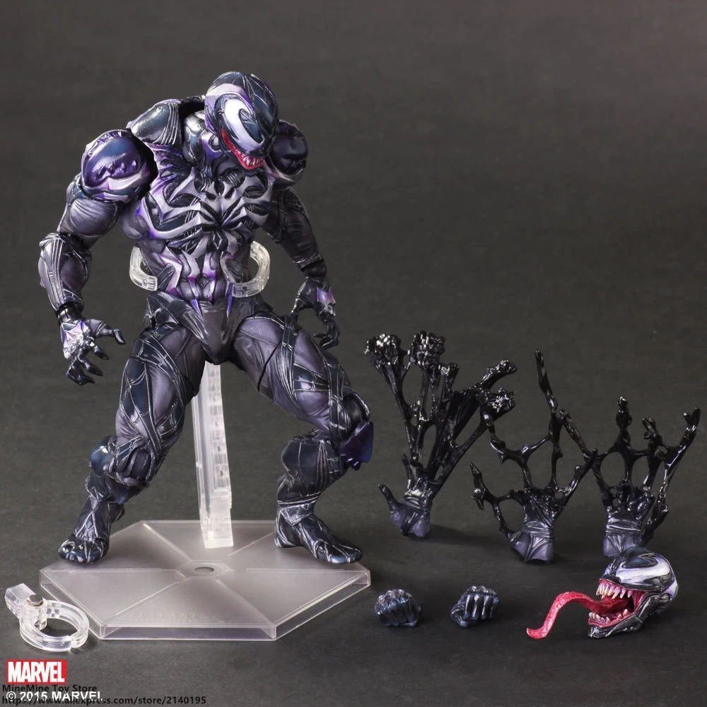 

DISNEY Marvel Spiderman Venom 26cm Action Figure Anime Mini Decoration PVC Collection Figurine Toy model for children gift